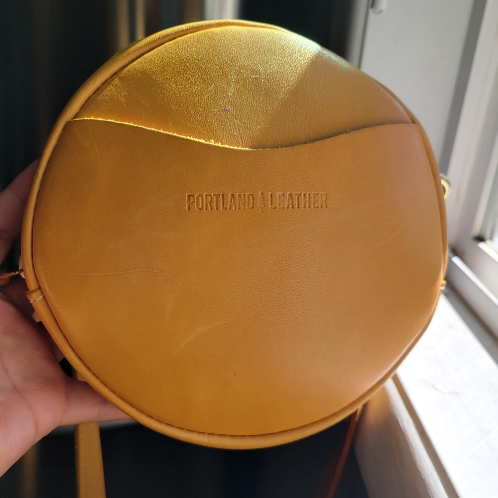 Portland Leather Yellow Crossbody Bag